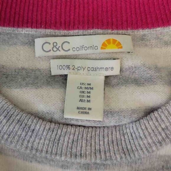 C&C California 100% 2-Ply Cashmere Crewneck Sweater - Picture 5 of 5